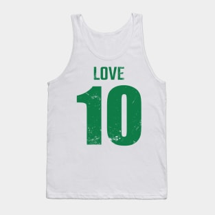 Jordan Alexander Love Distressed Green Jersey Number 10 American Football Quarterback QB Tank Top